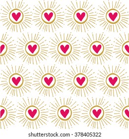 Hand drawn seamless vintage pattern. Vector background, retro style.