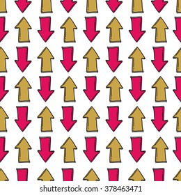 Hand drawn seamless vintage pattern. Vector background, retro style.
