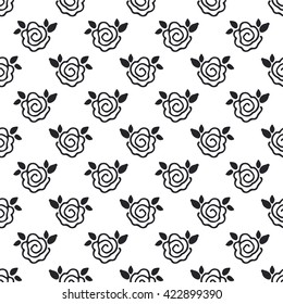 Hand drawn seamless vintage pattern. Vector background, retro style.