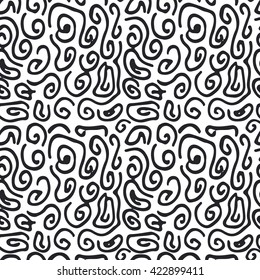 Hand drawn seamless vintage pattern. Vector background, retro style.