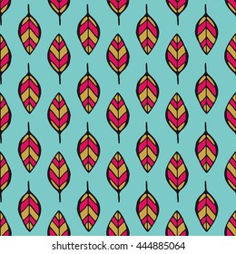 Hand drawn seamless vintage pattern. Vector image in retro style. Apparel design, poster background.