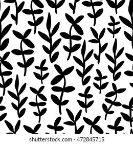 Hand drawn seamless vintage pattern. Vector background, retro style.