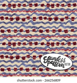 Hand drawn seamless watercolor brush pattern,fashionable sophisticated shade.