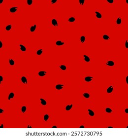 Hand drawn seamless watermelon seed pattern ideal for fabric, wallpaper, and packaging design projects vector illustration