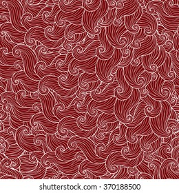 Hand drawn seamless wave red  background. Seamless pattern can be used for wallpaper, pattern fills, web page background,surface textures.