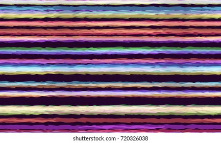 Hand Drawn Seamless Wavy Stripes Pattern. Watercolor Striped Fashion Texture. Lines Seamless Pattern with Hand Painted Brush Strokes. Cloth, Textile Design, Linen, Fabric, Ad Background