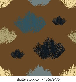 hand drawn seamless wax crayon chalk fall winter colorful triangles brush strokes vector pattern