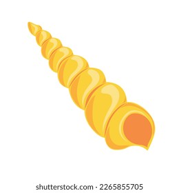 Hand drawn seashell. Shellfish. Marine dwellers. Concept of sea and ocean life. Vector illustration