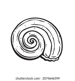 Hand drawn seashell vector illustration. Marine underwater theme.