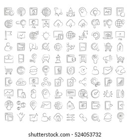 Hand Drawn Seo And Development Icons