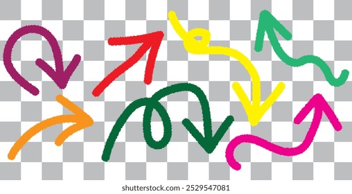 hand drawn set of arrow textured ink brush strokes collection,arrow brush stroke,doodle brush ink