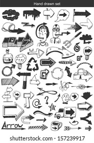 Hand drawn set - arrows