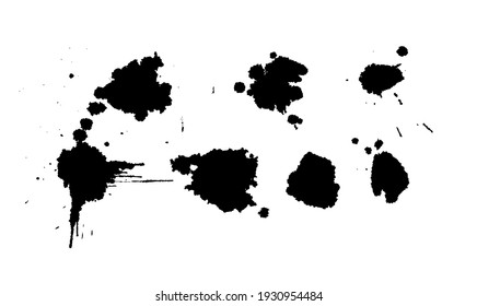 Colocación de pintura negra dibujada a mano. Fondo de pincel abstracto en blanco y negro. Ilustración de vectores de Grunge