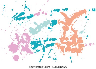 Hand drawn set of bright ink spots on light background. Paint splat set ink. Splat drop vector. Blood splash. Paint blob.