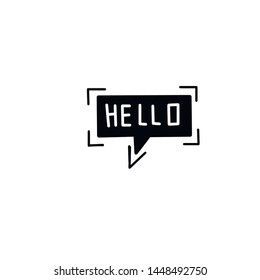 Hand drawn set of colorful speech bubbles with dialog words. Vector bubbles speech doodle.