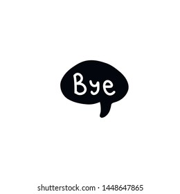 Hand drawn set of colorful speech bubbles with dialog words. Vector bubbles speech doodle.