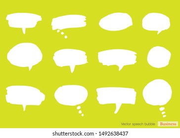Hand drawn set of Colorful speech bubbles with dialog words,Vector bubbles speech doodle set