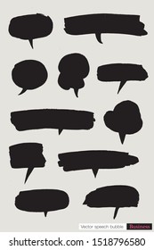 Hand drawn set of Colorful speech bubbles with dialog words,Vector bubbles speech doodle set

