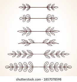 Conjunto dibujado a mano de marcos decorativos, bordes, elementos de decoración de páginas