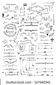 Hand Drawn Set Of Design Elements