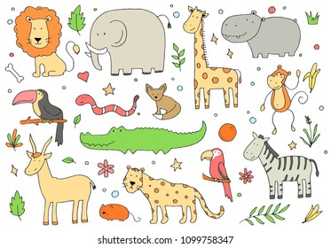 Sketch Jungle Animals Stock Vectors, Images & Vector Art | Shutterstock