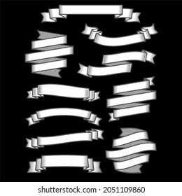 
Hand drawn set of different ribbons. Design elements for greeting cards, banners, invitations. Sketch, vector illustration.