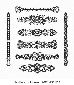 Hand drawn set divider assortment	
