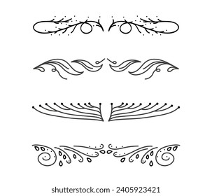 Hand drawn set divider collection	