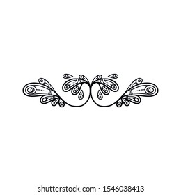 Hand drawn set of dividers. Vector illustration