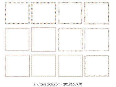 Hand Drawn Set of Doodle Frames