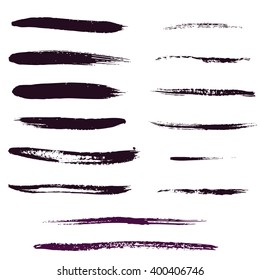 hand drawn set of grunge brushes. vector eps 10