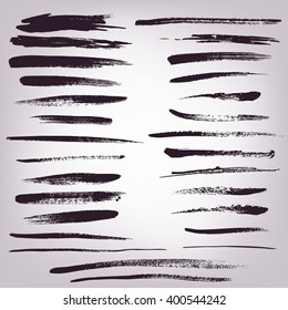 hand drawn set of grunge brushes. vector eps 10