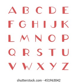 Hand drawn set of letters. Alphabet. Vector sketch illustration.