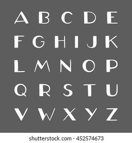 Hand drawn set of letters. Alphabet. Vector sketch illustration.