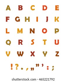 Hand drawn set of letters. Alphabet. Vector sketch illustration.