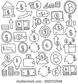Icono del juego de dinero dibujado a mano