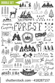 Hand drawn set - Mountains