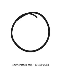 Hand drawn set of objects for design use. Black Vector doodle circles on white background.  Abstract pencil drawing. Artistic illustration grunge elements