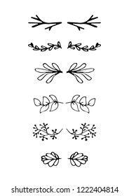 Hand drawn set of ornaments