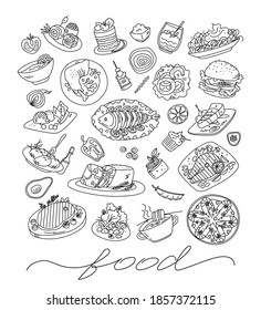 Hand Drawn Malaysian Food Doodles Vector Stock Vector (Royalty Free ...