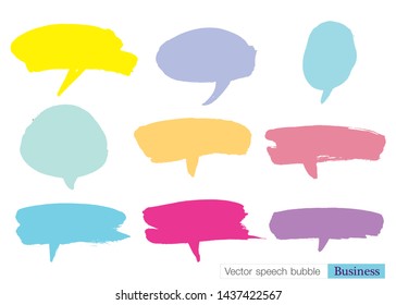 
Hand drawn set of speech bubbles with dialog words for Business, Business Vector bubbles speech doodle set,Colorful speech bubbles