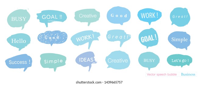 
Hand drawn set of speech bubbles with dialog words for Business, Business Vector bubbles speech doodle set,Colorful speech bubbles