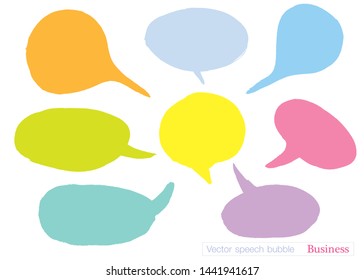 
Hand drawn set of speech bubbles with dialog words for Business, Business Vector bubbles speech doodle set,Colorful speech bubbles for decoration of kids' illustrations, comics, banners