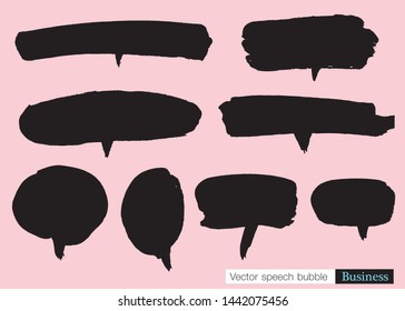 Hand drawn set of speech bubbles with dialog words for Business, Business Vector bubbles speech doodle set,Colorful speech bubbles for decoration of kids' illustrations, comics, banners