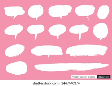 Hand drawn set of speech bubbles with dialog words for Business, Business Vector bubbles speech doodle set,Colorful speech bubbles for decoration of kids' illustrations, comics, banners