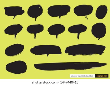 Hand drawn set of speech bubbles with dialog words for Business, Business Vector bubbles speech doodle set,Colorful speech bubbles for decoration of kids' illustrations, comics, banners