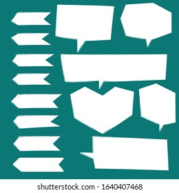 Hand drawn set of speech bubbles for dialog,Vector bubbles speech doodle set