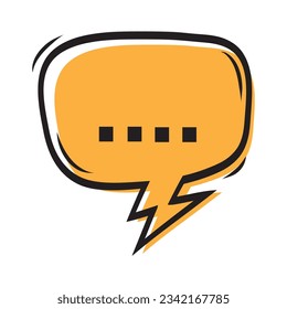Hand drawn set of speech bubbles isolated . Doodle set element. Vector illustration.