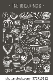 Hand drawn set - Time to cook - Mix 6