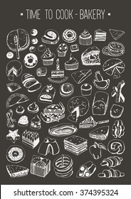 Hand drawn set Time to cook - Bakery